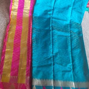 Semi Silk Grand Border Saree💥💥With New Look