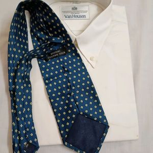 Zodiac Blue Lustre Silk Men's Tie (New)