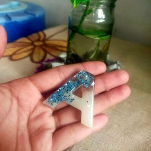 Resin Keychain Letter A