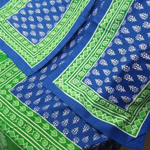 Blue Color Cotton Bedsheet