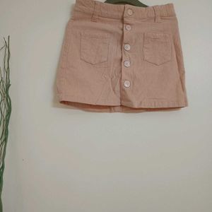 Max Pink Corduroy Skirt