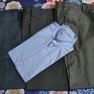 Pack Of 3 Trousers With 1 Free Shirt