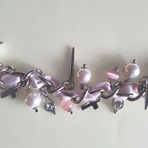 Imported Charm Bracelet: Blushing Pearls