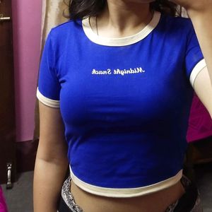 Blue Crop Top