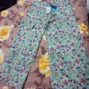 New A Jio  Branded Floral Print Palazzos / Pant