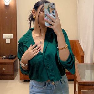 Zara crop shirt