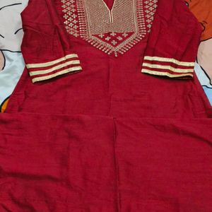 Elegant Maroon Kurta Set