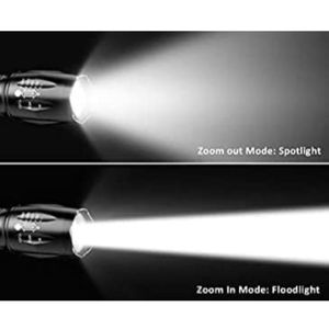 zoomable Long Range Flashlight Premium Torch Alumi