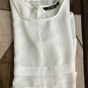 Cut Sleeves White Top