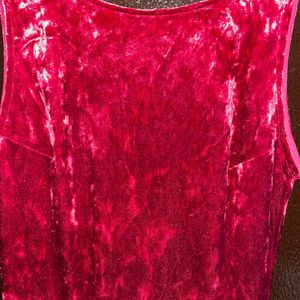 Stunning Maroon Velvet Maddi Dress with Deep Back”