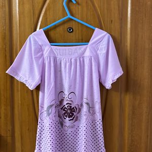 Lavender Night Suit For Girls