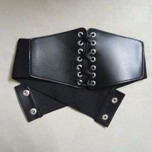 Lace Up Cinch Belt Corset Style