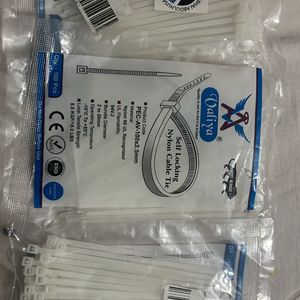 Pack Of 100pcs White Cable Zip Ties