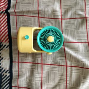 New Cute Mini Rechargeable Fan With Drawer