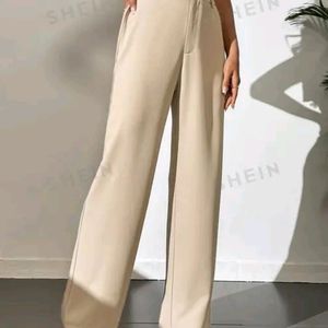 Beige Formal Pants