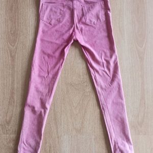 Zara Girls Pink Jeggings Stretchable