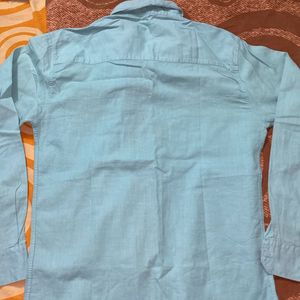 mens sea green cotton shirt new condition