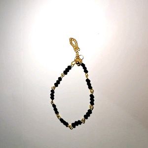 Beautiful golden and Black crystal Bracelet Or ank