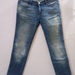 Straight Blue Denim For Women