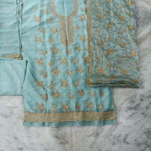 English Color Kashmiri Zari Work