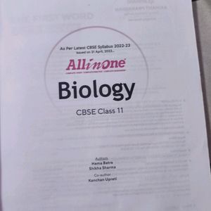 ALL IN ONE class 11 Biology Book With Sample Paper