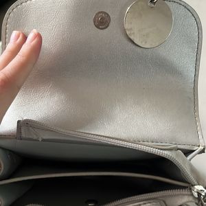 Silver Sling Bag