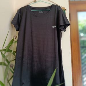 Black Clovia Brand Gym T-shirt For Women