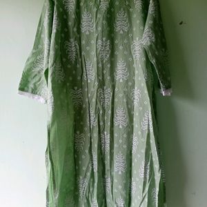 Sale Kurta Palazzo Set Olive Green Colour