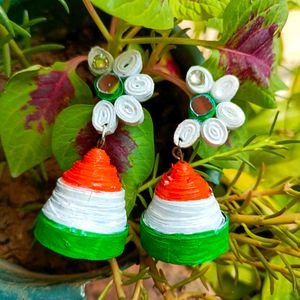 New Handmade Tri colour Jhumkas