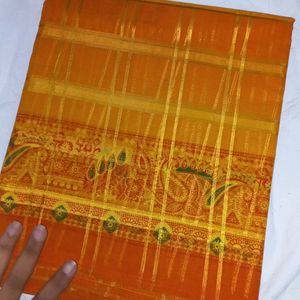 ORANGE FESTIVE WEAR SAREE