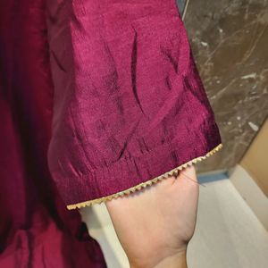 Burgundy Kurta Set - 2