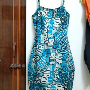 New With Tag! Blue Graphics Dress