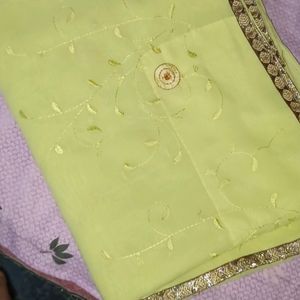 Yellow Daily Wear Saree Blouse Not Available