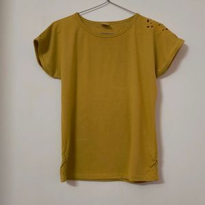 Mustard Yellow Stretchable Tshirt