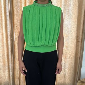 Parrot Green Formal Top