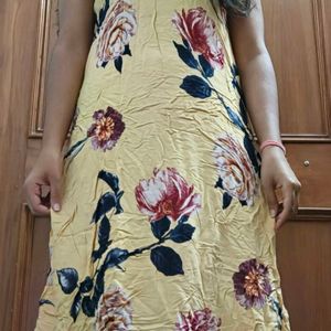 Yellow floral frock