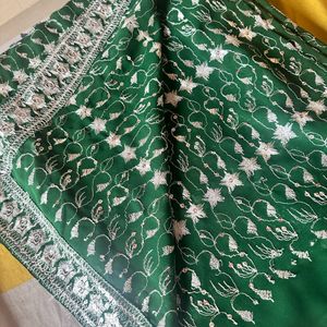 Green Color Fancy Saree