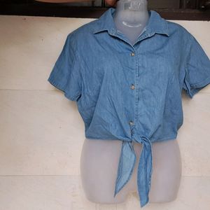 Denim Cotton Top