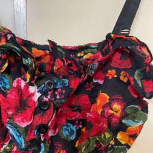 Women Floral Crop Top