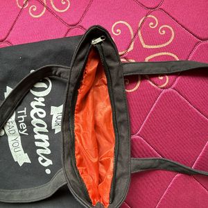 Black tote bag