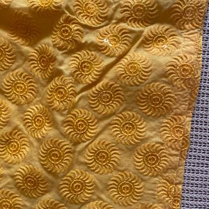 Embroidered Golden Yellow Kurta