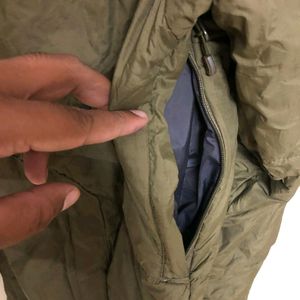 HELLY HANSEN JACKET GREEN GOOSE DOWN COAT HOODED