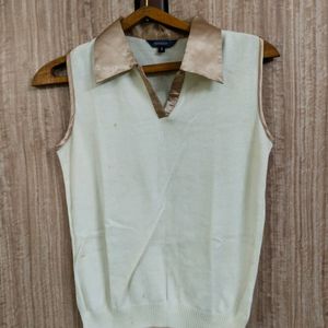 Allen Solly Beige Sleeveless Top (34-36) 🤎🤍