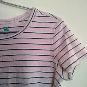 Pink Strips Tshirt