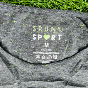 Neon Green Painted Grey 🩶 Spunk T Shirt