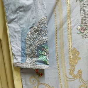 Pakistani Kurta & Dupatta With Patchwork