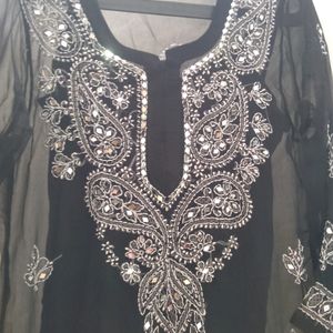 New Blak Mirror Work Formal Kurti