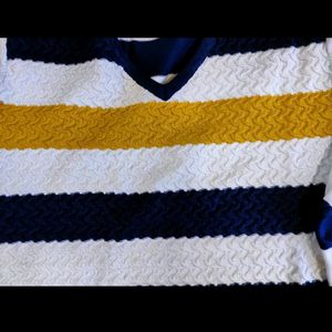 Blue And Yellow Stripes Sweater