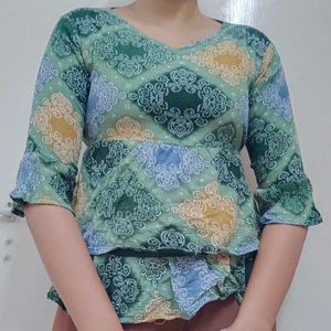 New Green Floral Tunic - Top