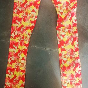 Floral Design Pants For Girls